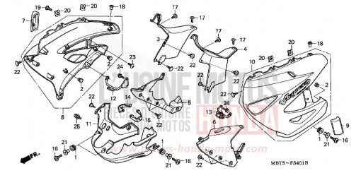 UNDER COWL XL1000V4 de 2004